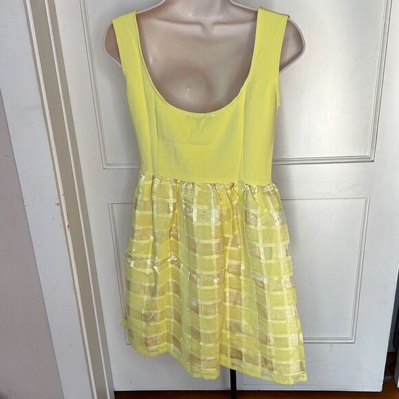 Lucy Paris Yellow Gemstone Mini Dress NWT Size Small - Picture 3 of 6